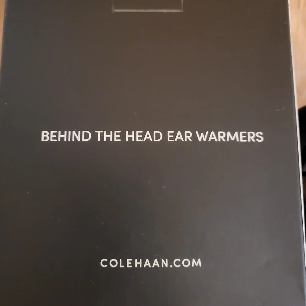 Cole Haan Black Foldable Behind The Head Ear Warmers